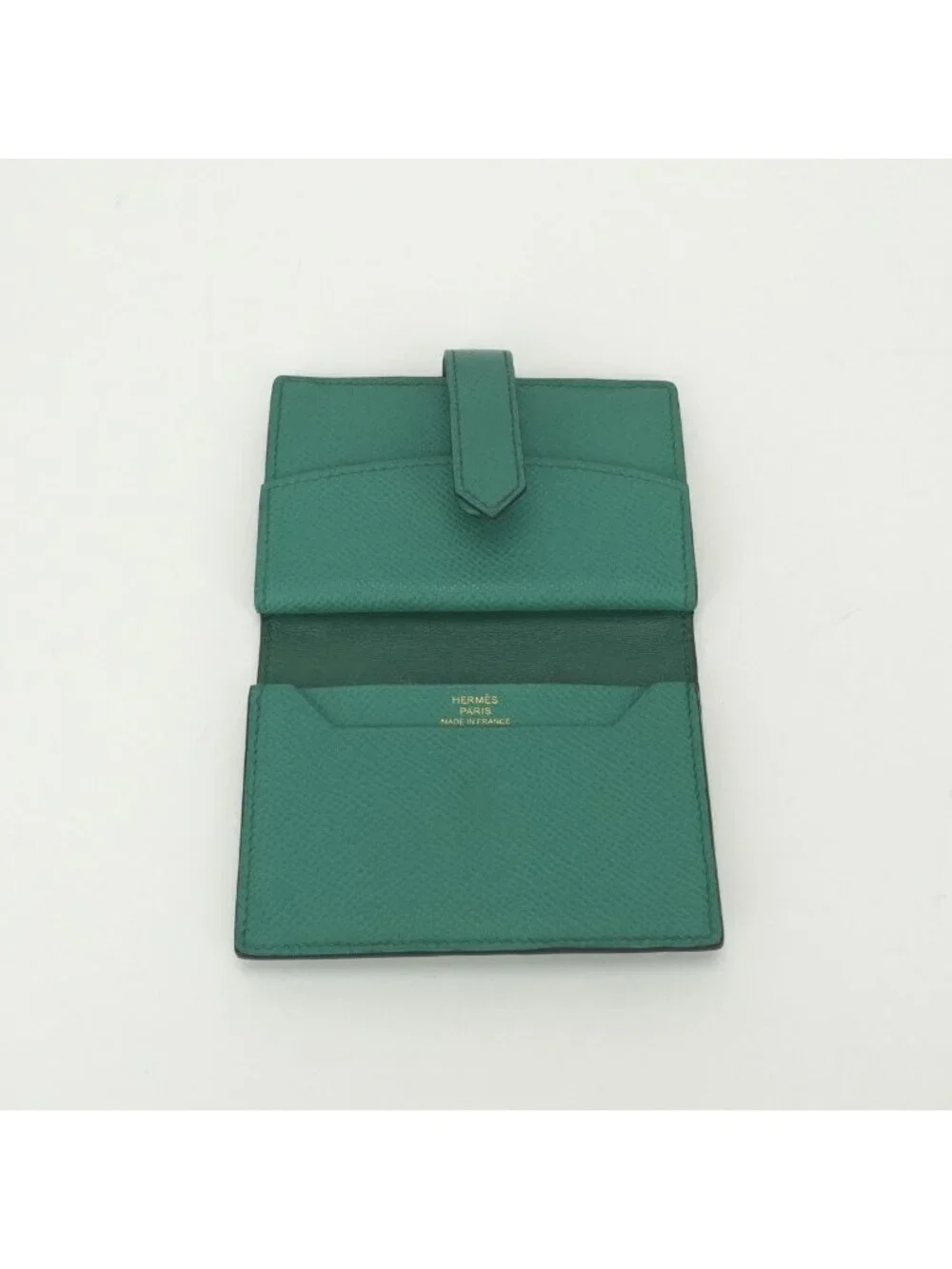 Hermes Bearn Mini Wallet with Coin Purse Bifold Mini Epsom Vert Vertigo Green